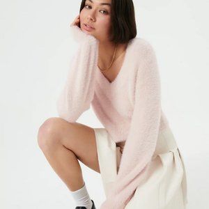 Soft Pink V-Neck Sweater